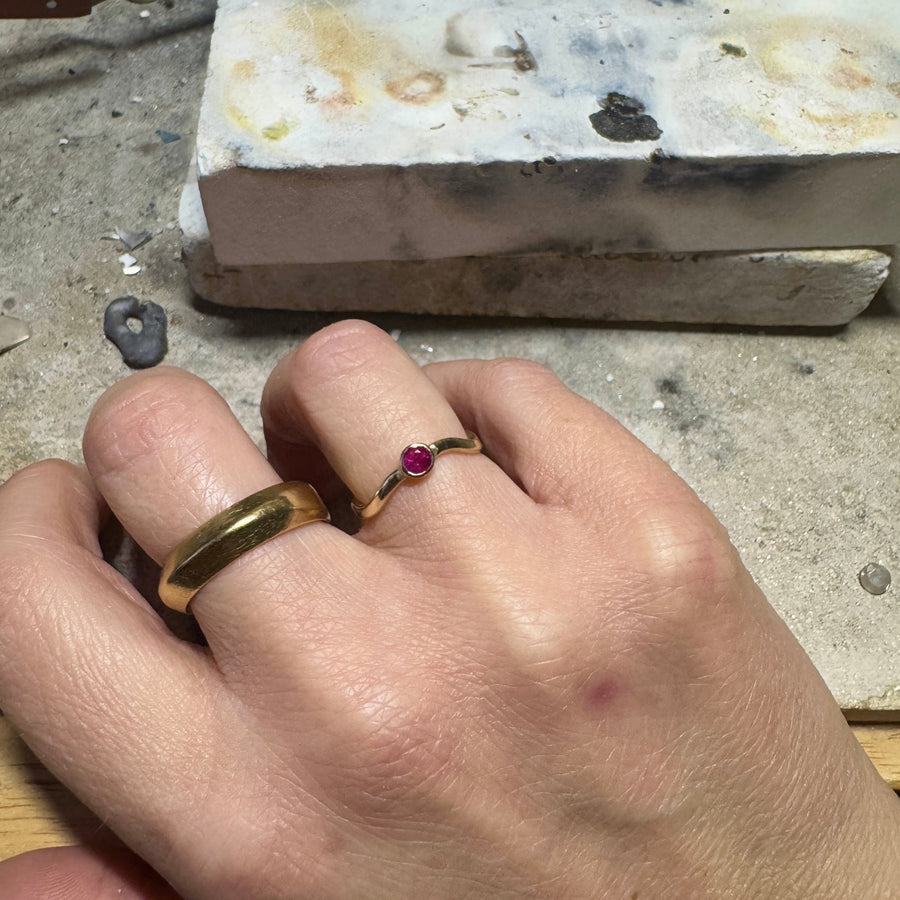 Ruby Anya Ring in Gold