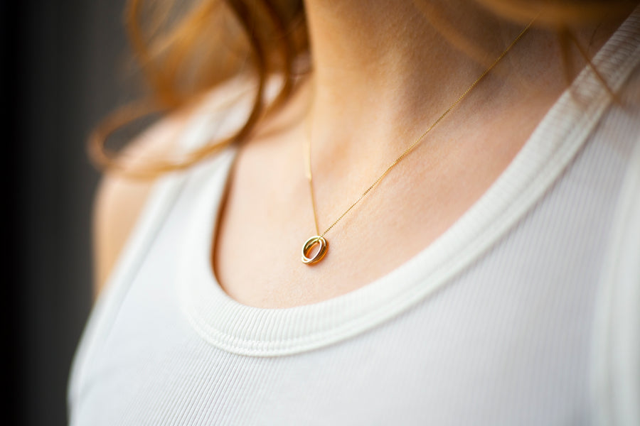 Mini Hoops Necklace in Gold