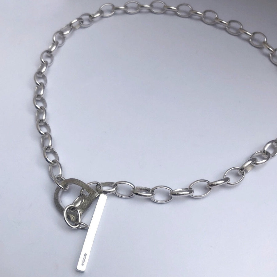 D Necklace in Silver