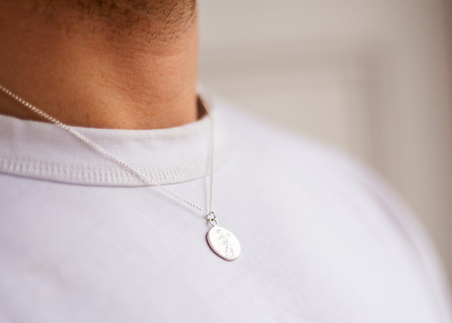 Small Coin Necklace in Silver or Gold