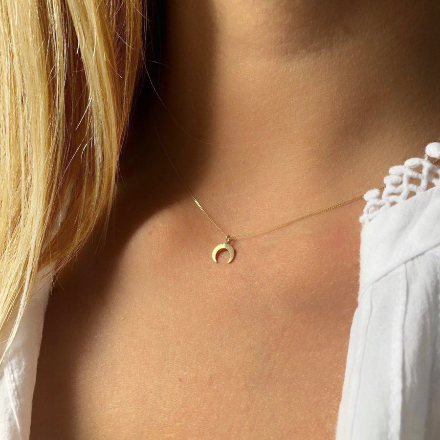 Crescent Necklace in Gold