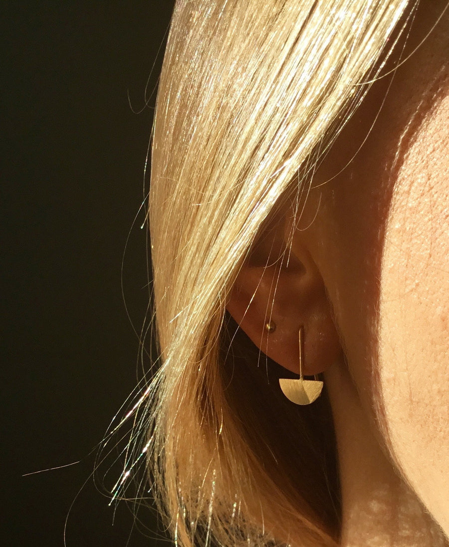 Moon Drop Earrings in Gold